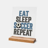 Maillot de football Manger Dormir Répéter Typograp (Angle)