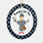 Mailman Dank je cadeautje - Postal Worker Keepomwi Keramisch Ornament (Links)