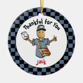 Mailman Dank je cadeautje - Postal Worker Keepomwi Keramisch Ornament (Voorkant)