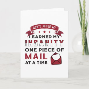 Mailman Day Postman Post Job Levering cadeau idee Kaart