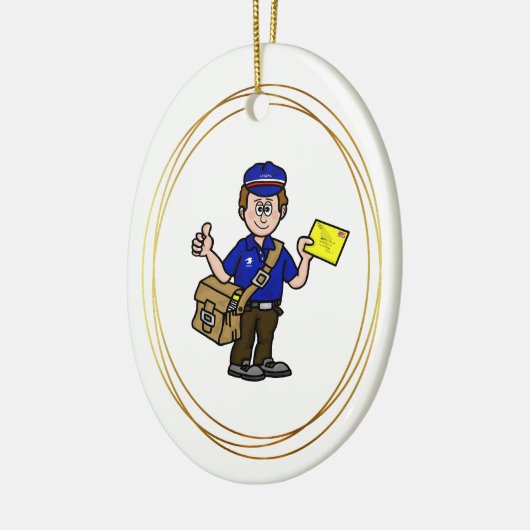 Mailman Kerstversiering Keramisch Ornament (Links)
