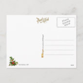 Mailman levert het telegram van de kerstman feestdagenkaart (Achterkant)