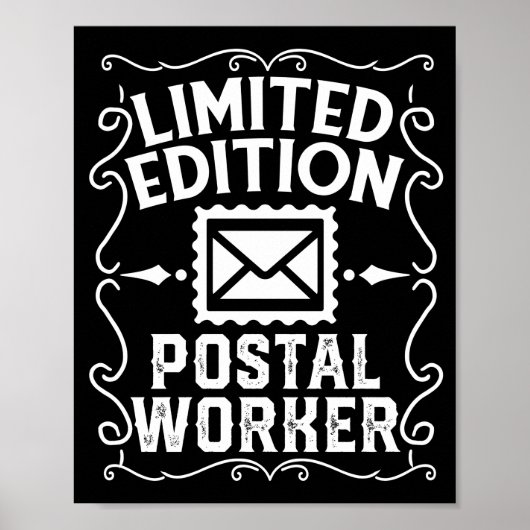 Mailman Mail Lady Limited Edition Postal Worker Poster (Voorkant)