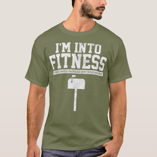 Mailman postbode in de fitness mailbox t-shirt (Voorkant)
