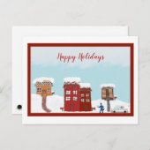 Mailman Prettige feestdagen Briefkaart (Voorkant / Achterkant)