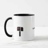 Mailman Silhouette Nom personnalisé Mug (Gauche)