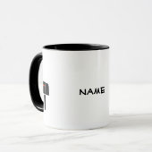 Mailman Silhouette Nom personnalisé Mug (Devant gauche)