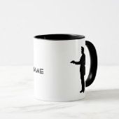 Mailman Silhouette Nom personnalisé Mug (Devant droit)