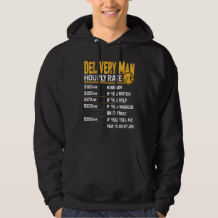 Mailman Uourly Rate Man Postal Worker Hoodie