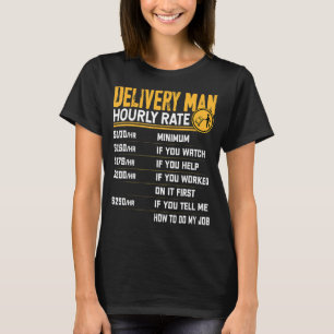 Mailman Uourly Rate Man Postal Worker T-shirt