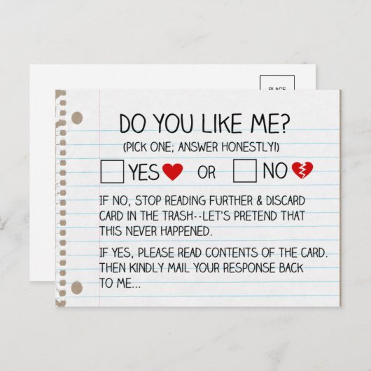 M'Aimez-Vous ? Cartes postales (Devant / Derrière)