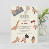 Main à la pâte envoie une invitation (Debout devant)