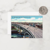 Main Ave. Pont, Cleveland, Ohio Carte Postale Vint (Devant/Arrière en situation)