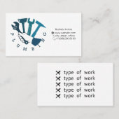 Main avec outil de plomberie carte de visite (Devant / Derrière)