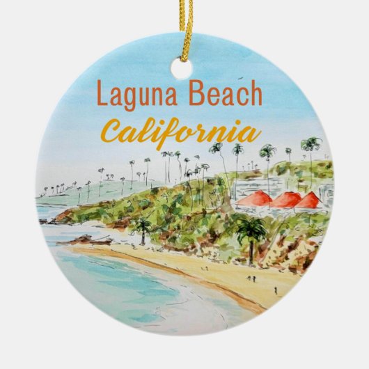 Main Beach Laguna Beach California Keramisch Ornament (Voorkant)