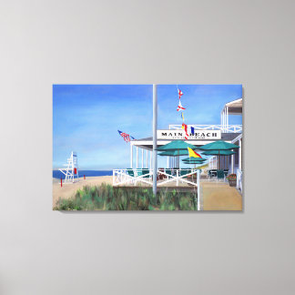 Main Beach Pavillion East Hampton Canvas Afdruk