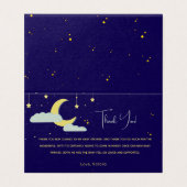 Main bleue dessinée Céleste Star Moon Carte de rem (Outside Unfolded)