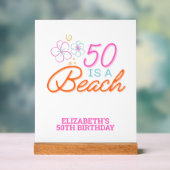 Main branchée tiré 50e anniversaire de plage (Neutre)