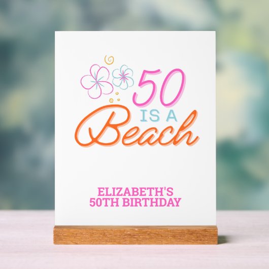 Main branchée tiré 50e anniversaire de plage (Neutre)