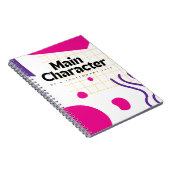 Main Character Pink Purple Notitieboek (Rechterzijde)