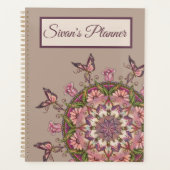 Main customisée Tirée Floral Mandala Planner (Devant)