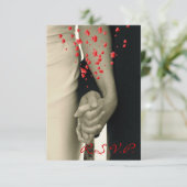 main dans la main Réponse RSVP de mariage blanc Ba (Debout devant)