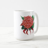 Main de fleurs dessinée Waratah Café Mug (Devant droit)