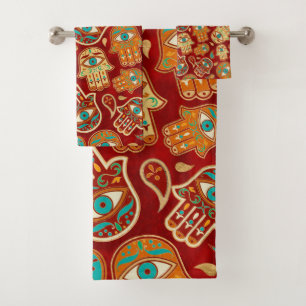 Main de Hamsa - Main de Fatima Turquoise Terracott