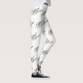 Main de Leggings d'honneur - Noir sur Blanc (Droite)