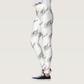 Main de Leggings d'honneur - Noir sur Blanc (Gauche)