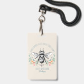 Main de Whimsical tiré Miel Bee Apiary Badge flora (Avant avec lanière)