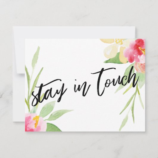 Main décontractée Nous Avons Déplacé Carte Fleurs  (Dos)