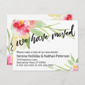 Main décontractée Nous Avons Déplacé Carte Fleurs  (Devant / Derrière)