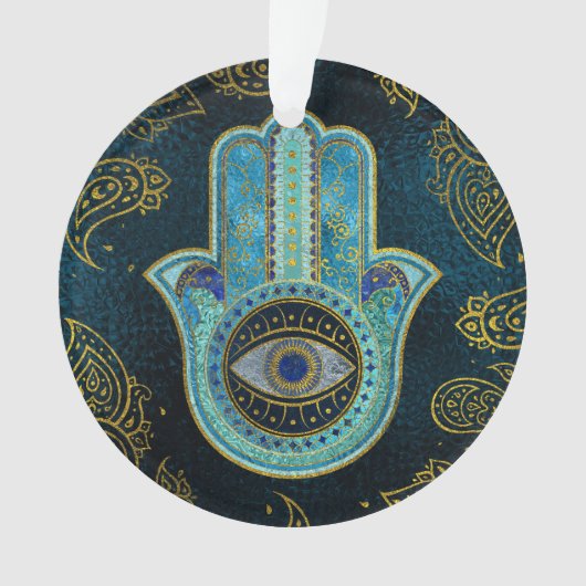 Main décorative de Hamsa avec l'arrière - plan de (devant)