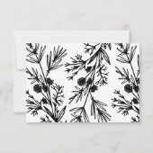 Main dessinée Feuilles botaniques Cartes de remerc (Dos)