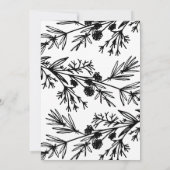 Main dessinée Feuilles botaniques Faire-part de ma (Dos)