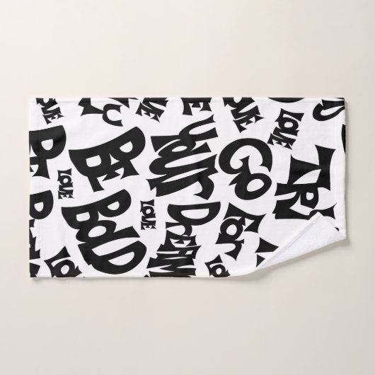 Main dessinée unique serviette main Motivationnel (Serviette à main)