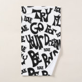 Main dessinée unique serviette main Motivationnel (Serviette à main)