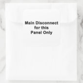 Main Disconnect for This Panel Only, Label (Tas)