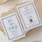 Main Drag French Blue Fun Wedding Invitations