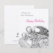 Main Drake Nouveaux Début Bonne carte d'anniversai (Devant / Derrière)