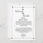 Main Drawn bienvenue & merci invité mariage (Devant)