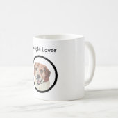 Main Drawn Pastel Beagle Amoureux des chiens Mug (Devant droit)