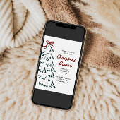 Main Drawn Retro Noël Fête Invitation