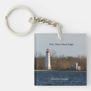 Main Duck Island Light-acryl sleutelhanger