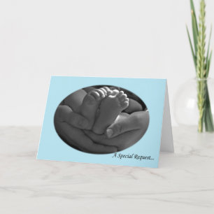 Main et pied bébé Carte de demande parent pour gar