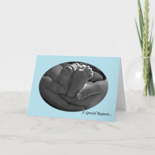 Main et pied bébé Carte de demande parent pour le (Devant)
