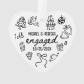 Main fantaisiste tiré Fiançailles Noël (dos)