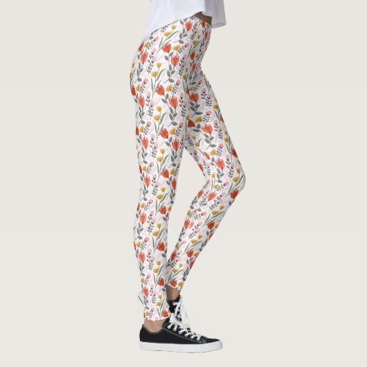 Main moderne dessinée - Leggings de tulipes (Droite)