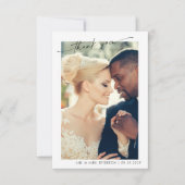 Main moderne Lettré 2 Mariage photo Merci (Devant)